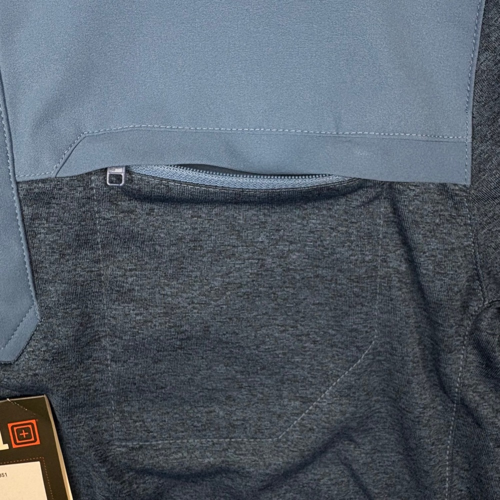 5.11 Tactical Men Sm. Rapid S/S Polo Atlas Blue Enduro-Flex Shirt Gorpcore NWT - Picture 8 of 13